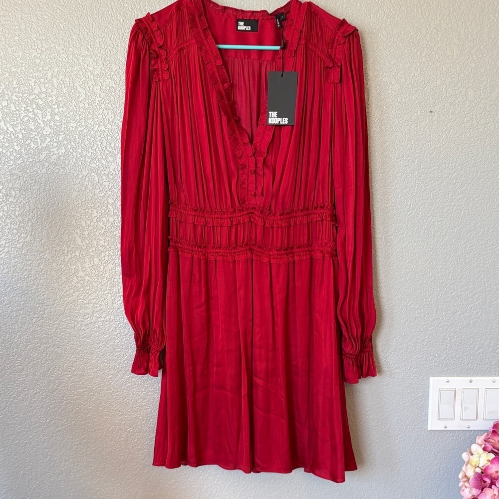 The Kooples Crimson Long Sleeve Dress